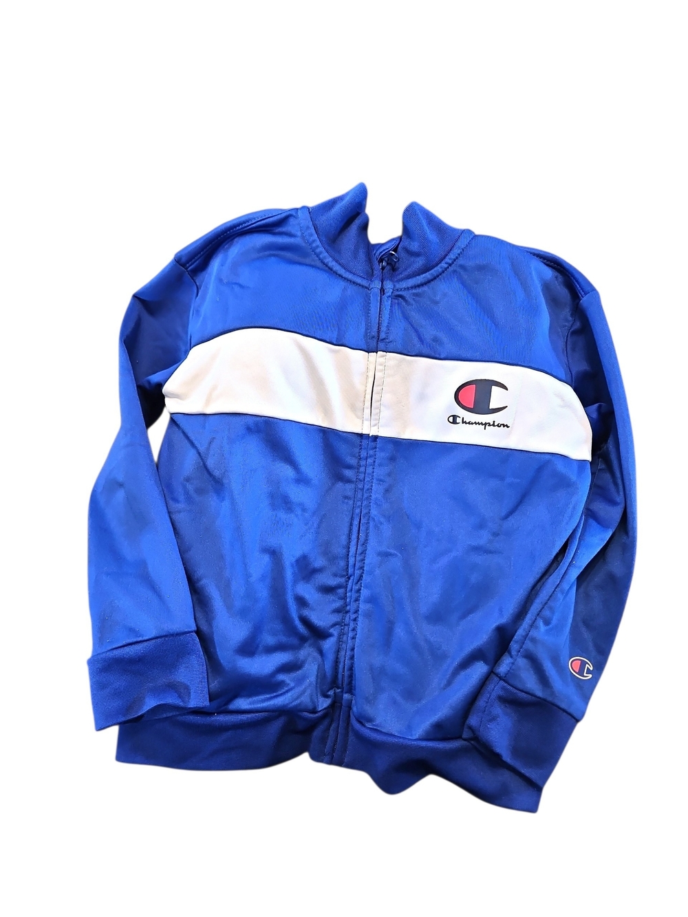 Champion Blue and White Kids' Zip Track Jacket Size 4t